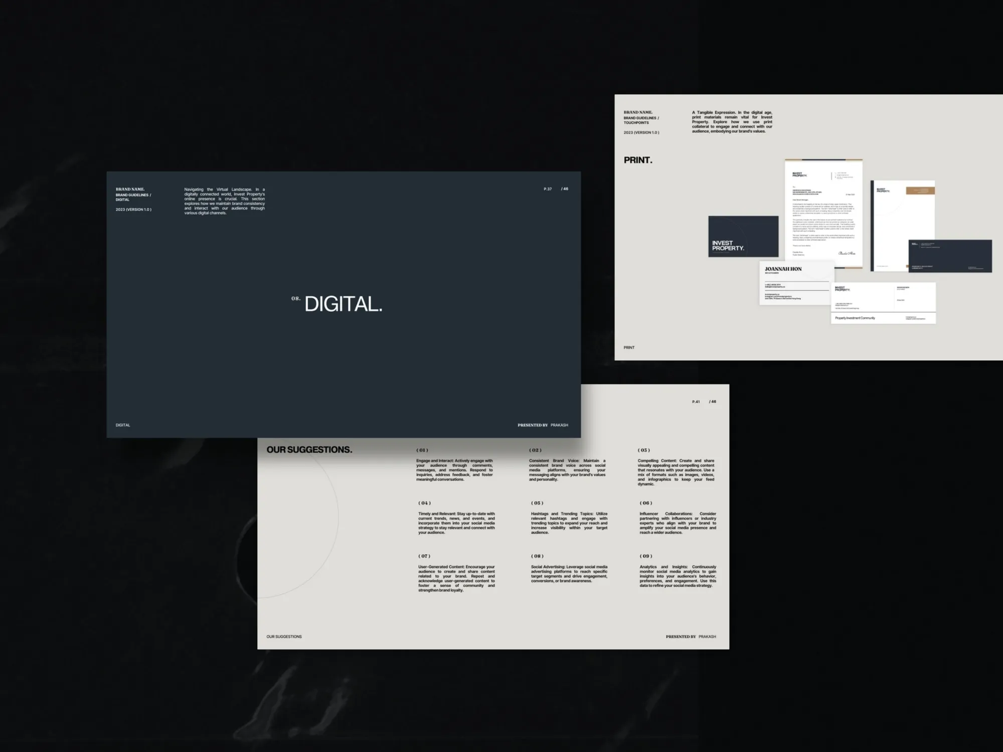 Dynamic and modern Canva brand guidelines presentation templates to help businesses maintain visual and voice consistency.