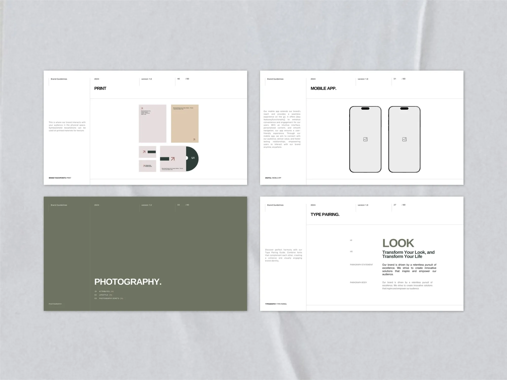 Versatile brand guidelines presentation template in stunning 1920x1080 px, perfect for creative agencies aiming to maintain a cohesive brand image.