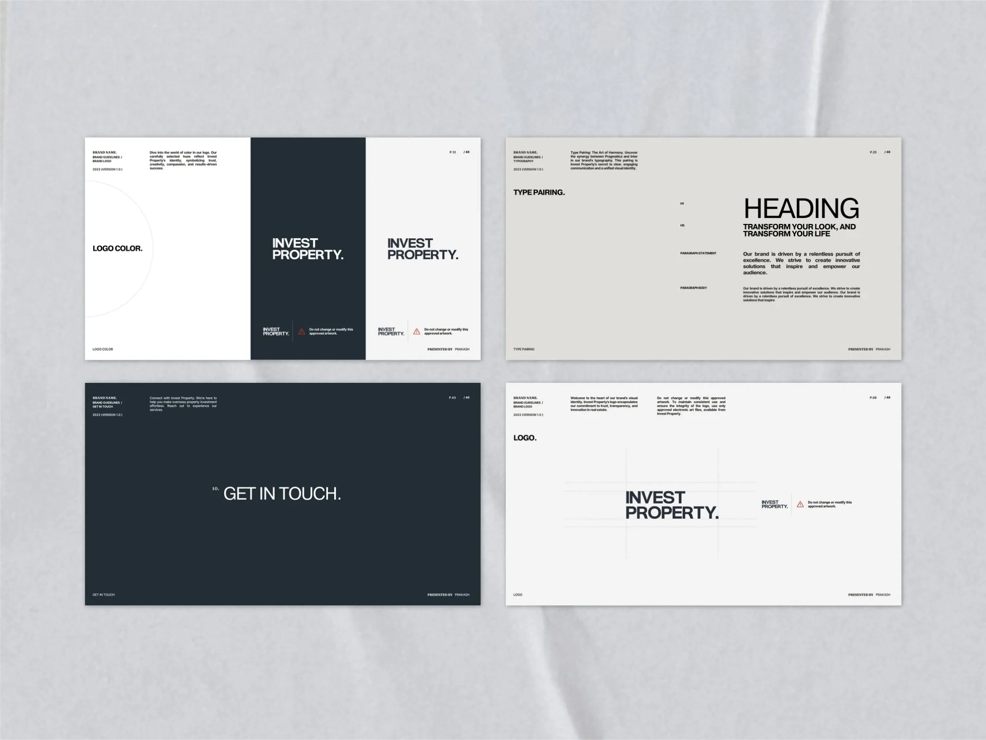 A user-friendly collection of 46 Canva brand book slides tailored for professionals looking to streamline their brand identity.