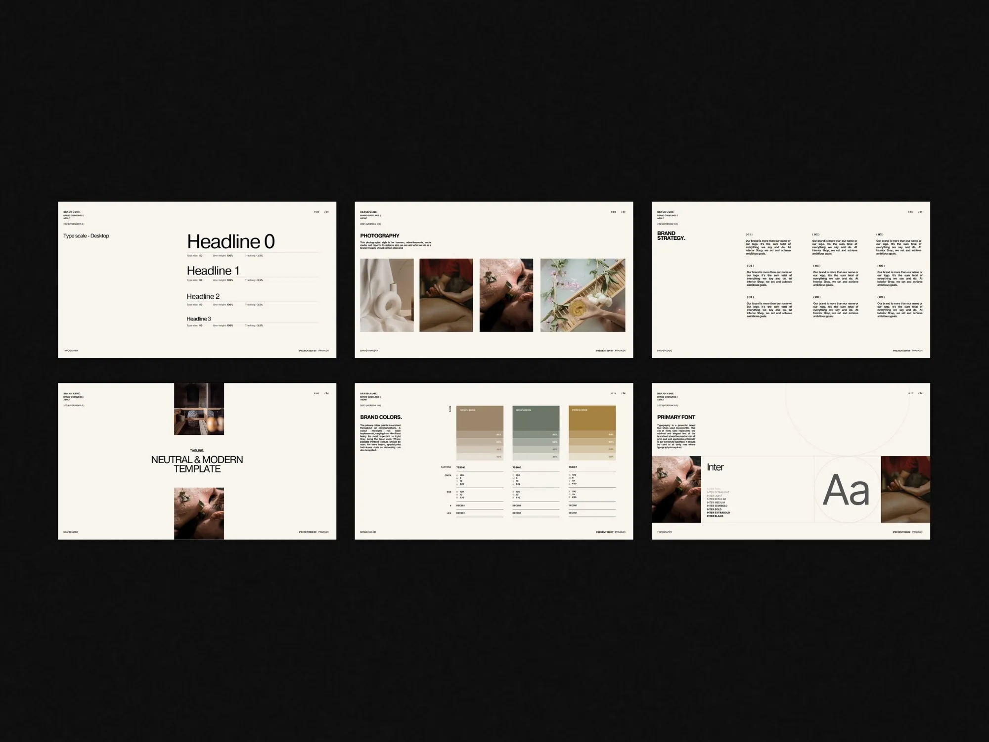 Modern design for Canva brand book slides, ideal for consultants and agencies focused on enhancing visual consistency and brand identity.