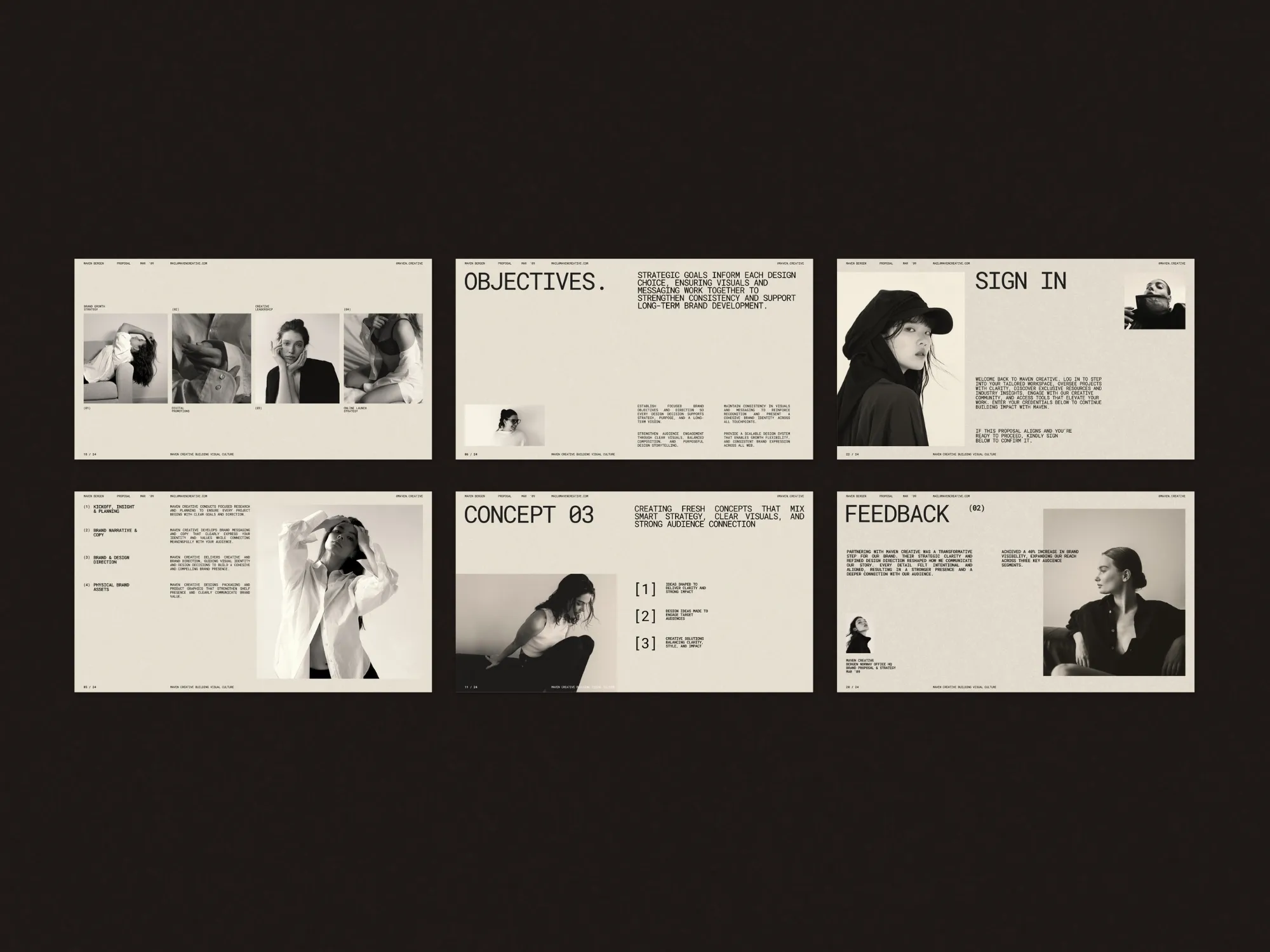 Professional branding slides for startups, these creative templates offer a structured approach to presenting brand proposals on Canva.