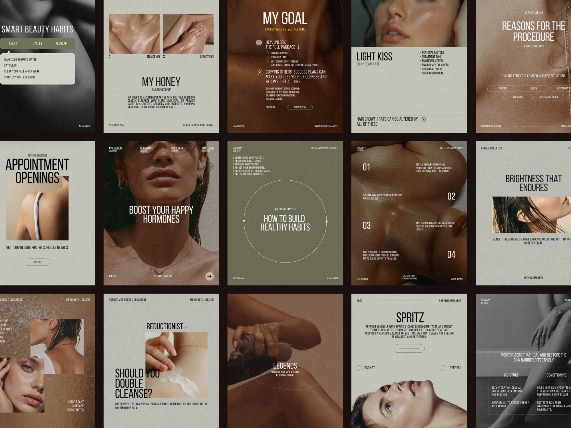 Skincare Instagram Post Bundle Templates for Engaging Brands