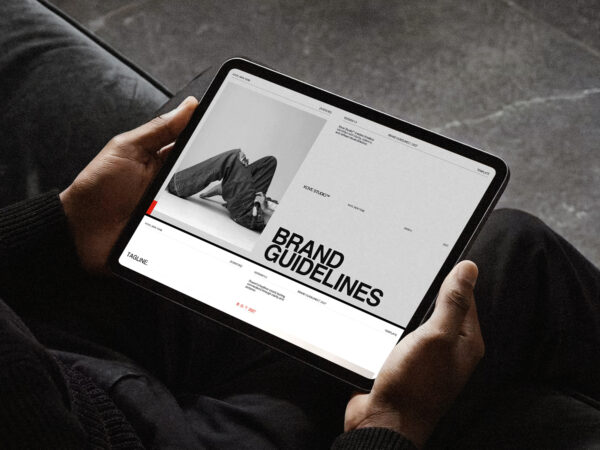 Home 34 KOVE Brand Guidelines Template for presenting logos, colors, typography, and brand voice