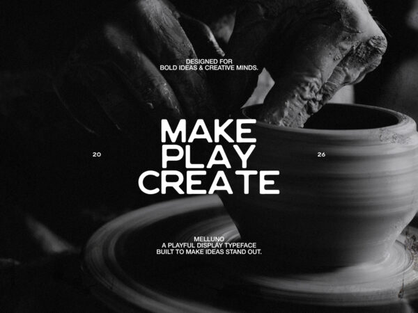 Home 40 Melluno font creative display typography design