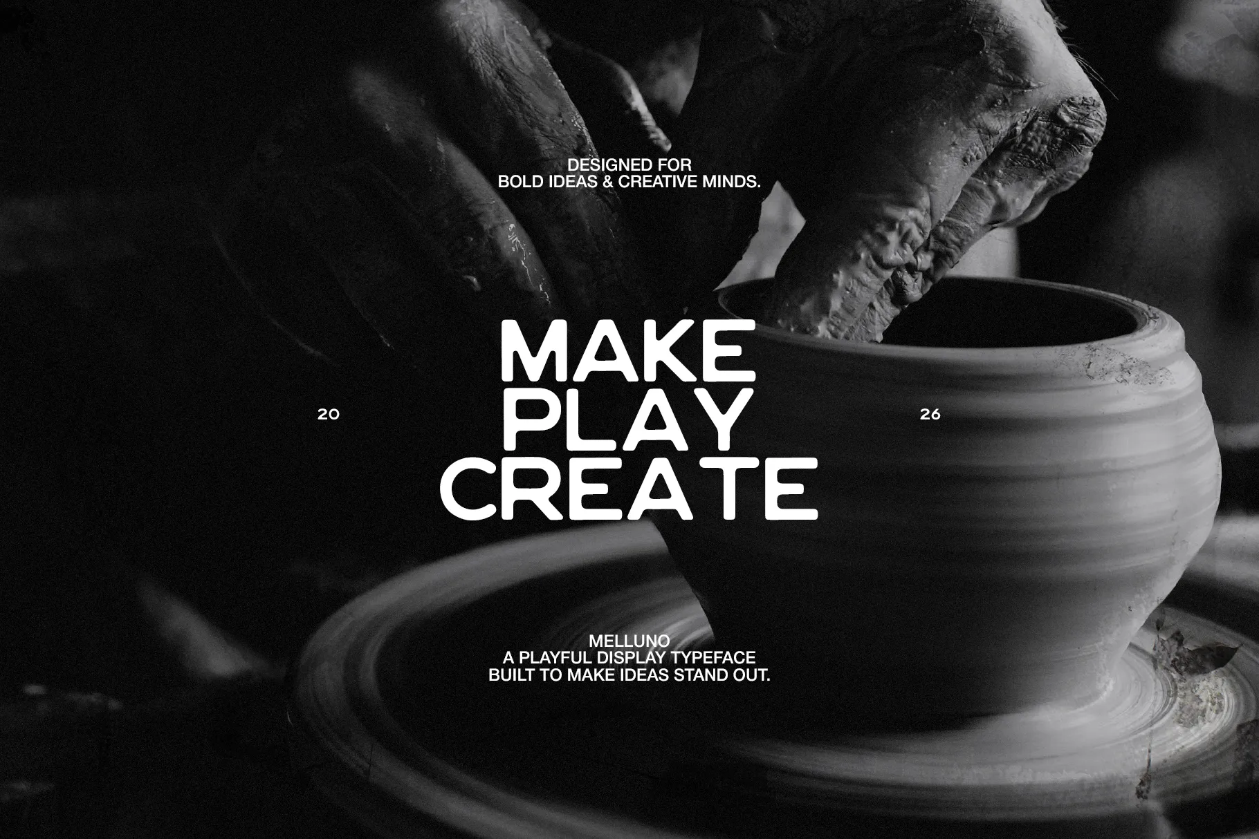 Melluno font creative display typography design