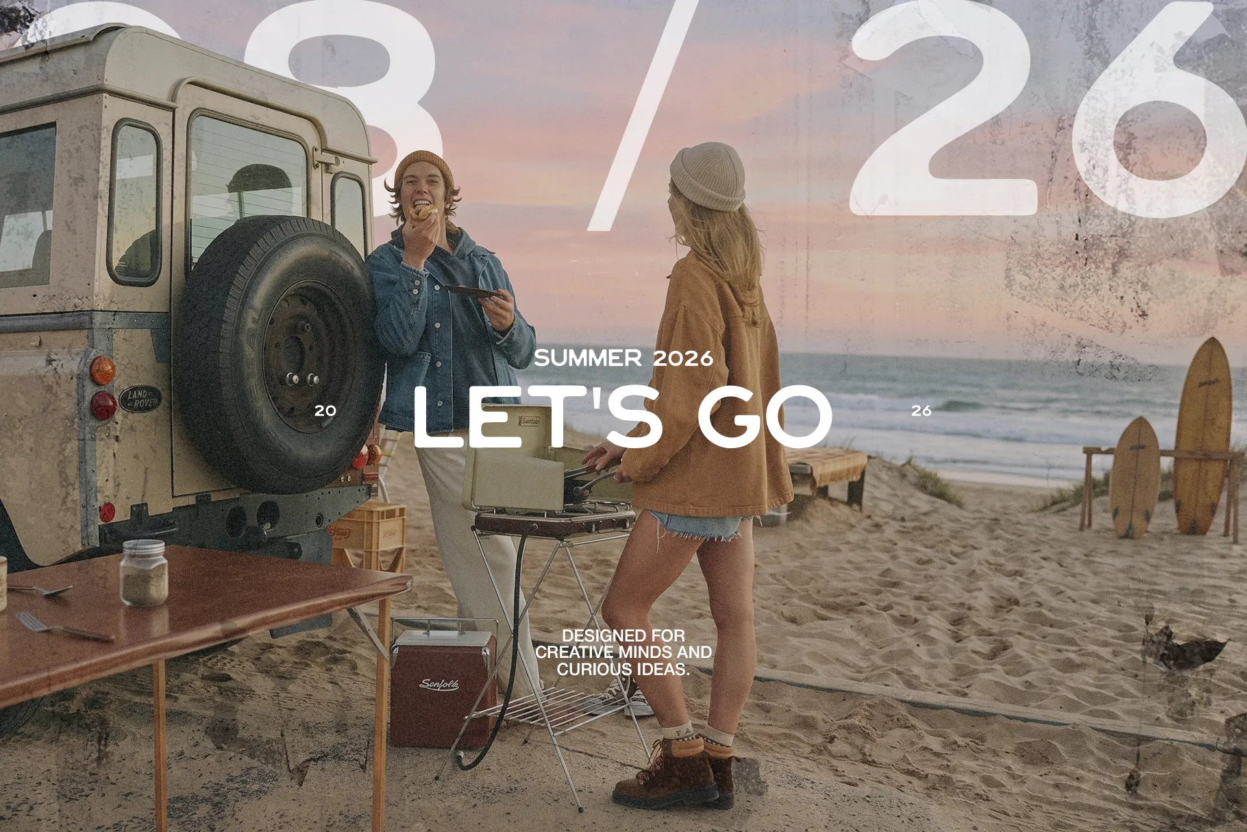 Melluno font summer road trip typography design