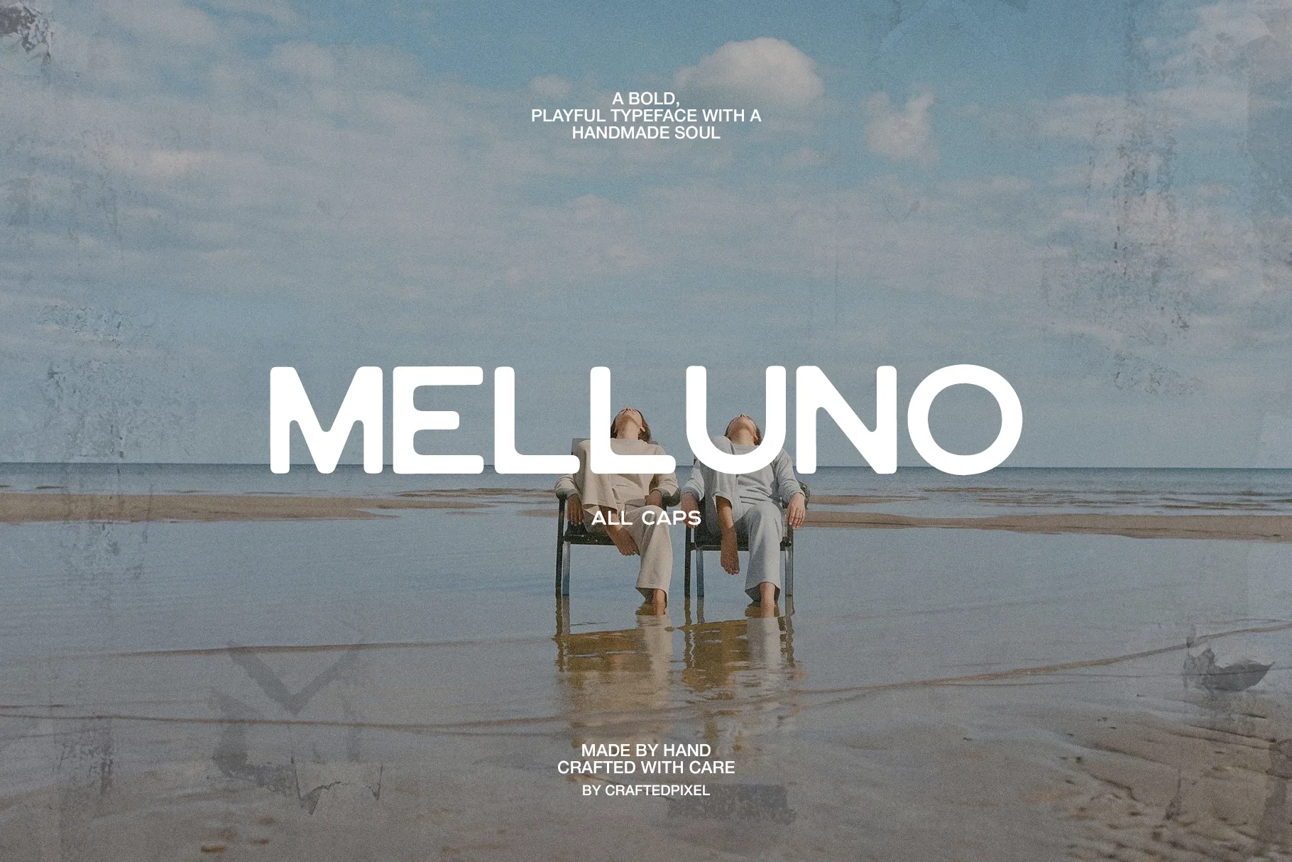 Melluno font beach display typeface preview