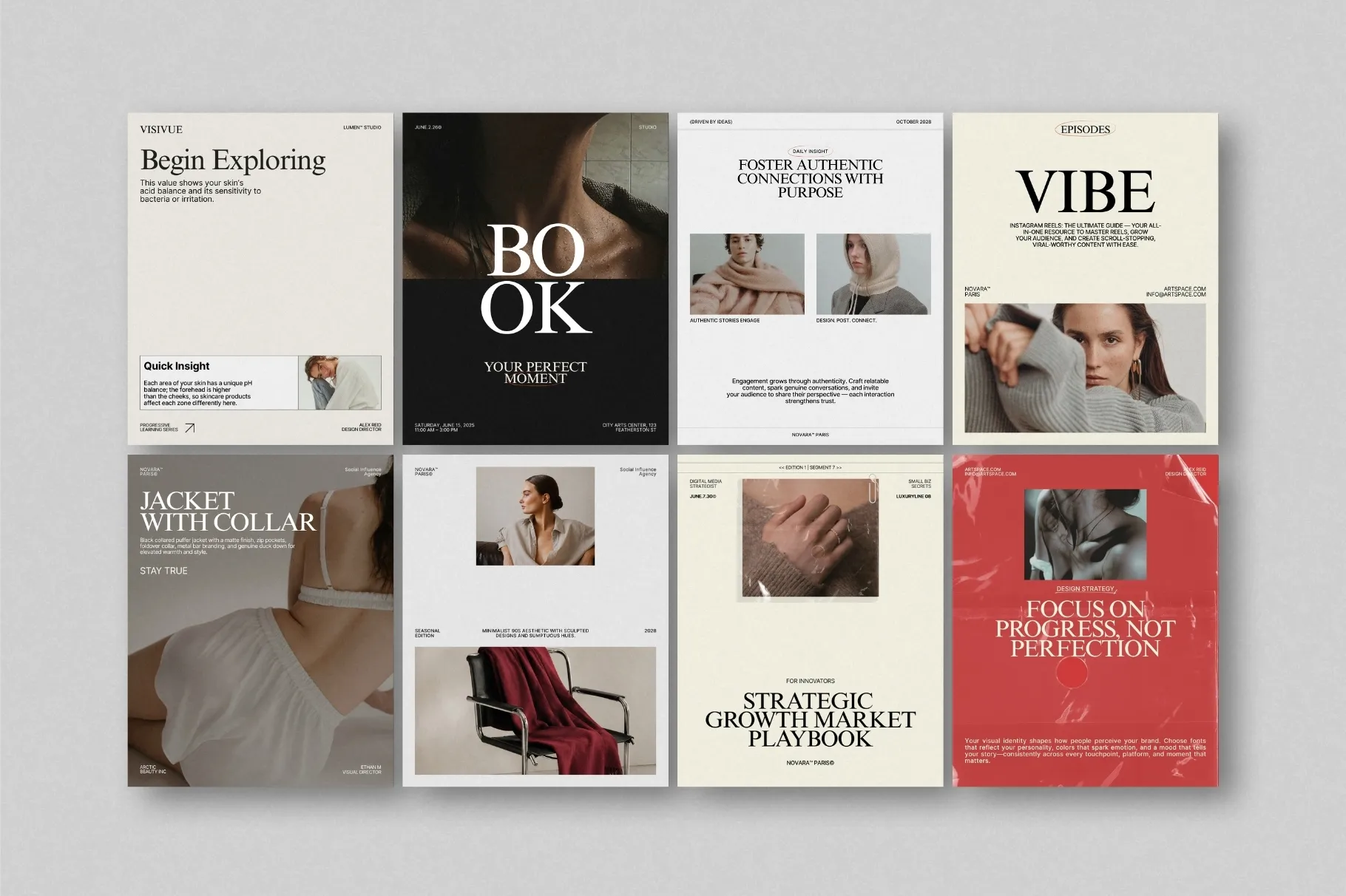 ZUNO Instagram Posts Kit featuring multiple editable layouts for product promotions, lifestyle content, offers, and branded Instagram posts.