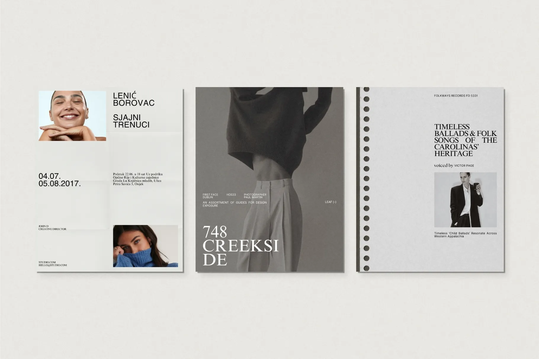 RAYO Instagram post templates featuring clean layouts, product imagery, photography, and modern typography.