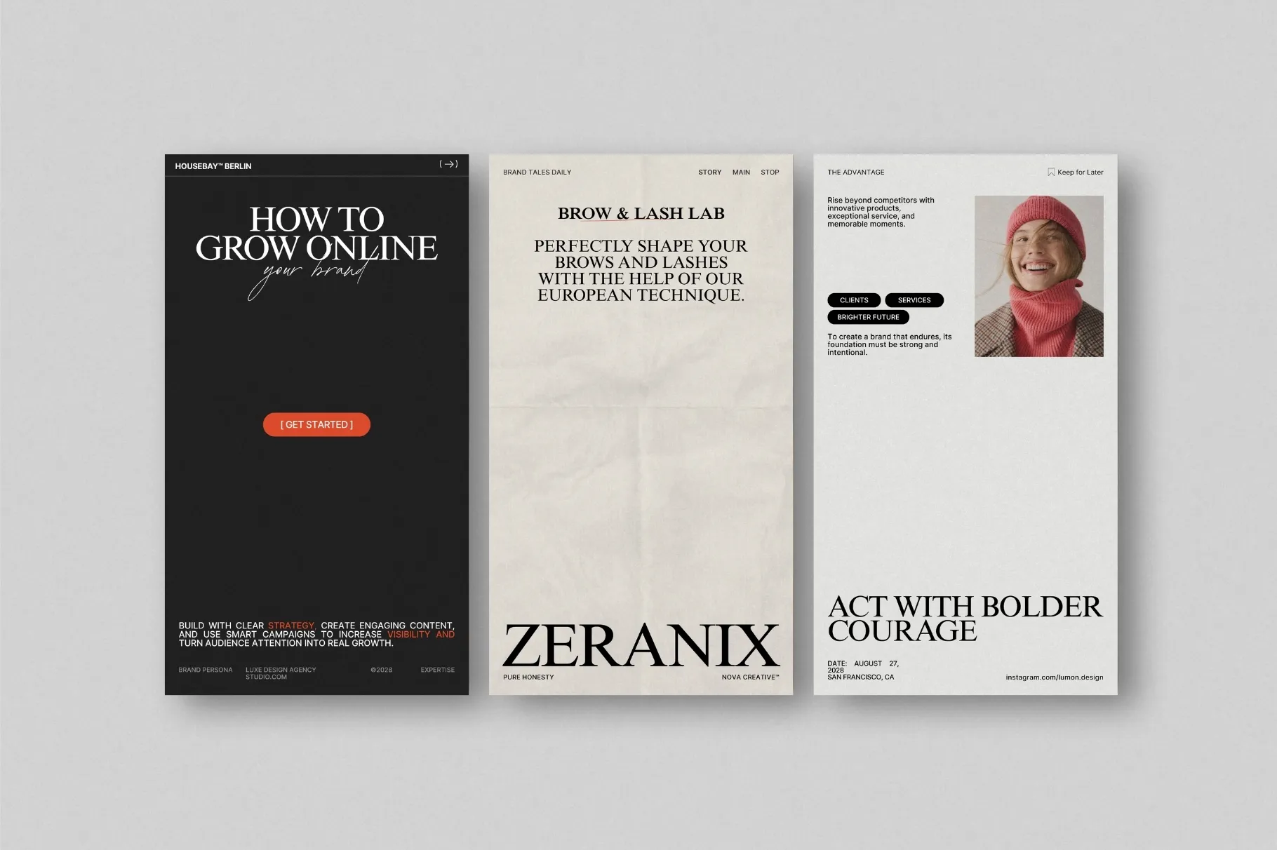 ZUNO Instagram Stories Kit featuring professional Story layouts for promotions, tutorials, announcements, and marketing content.
