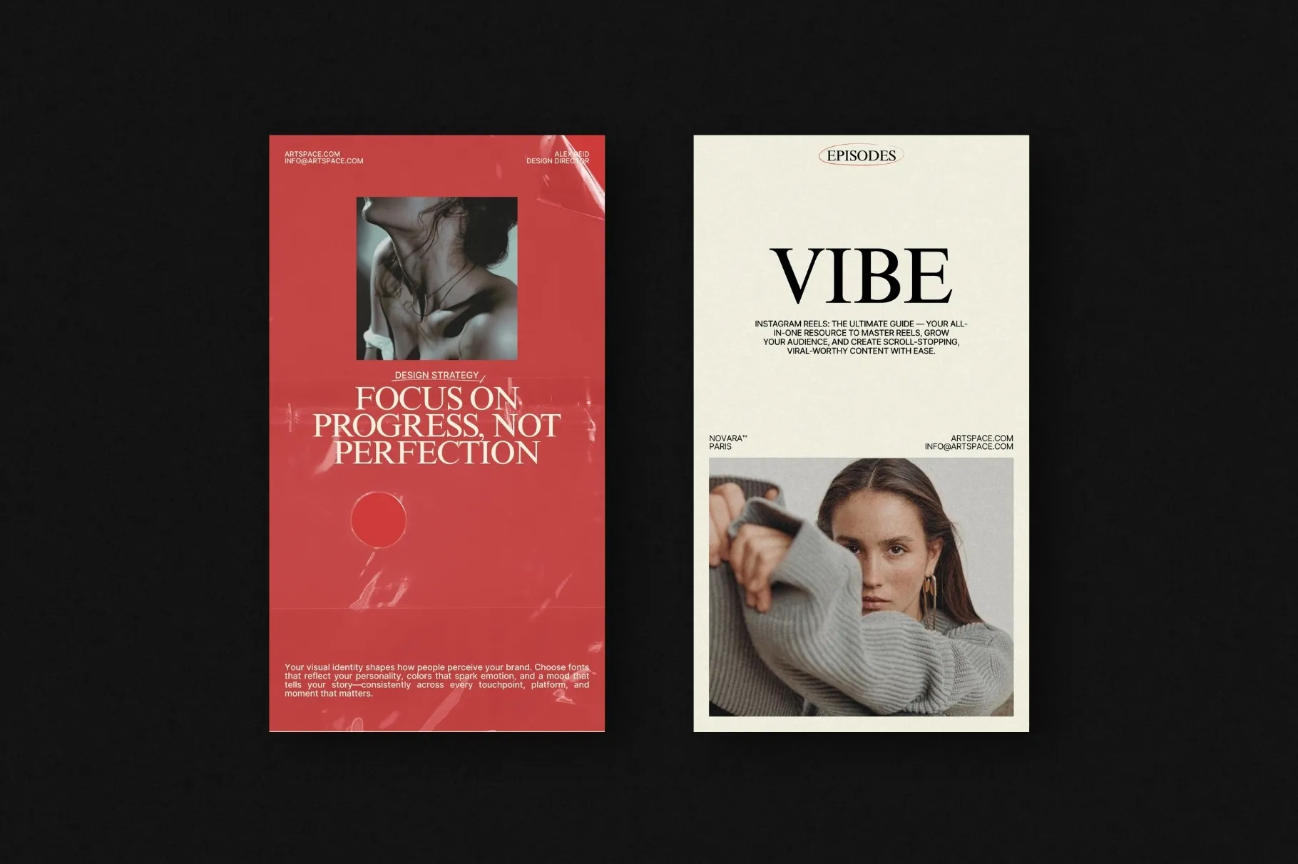 ZUNO Instagram Stories Kit featuring promotional Story layouts for products, fashion content, offers, and branded Instagram communication.