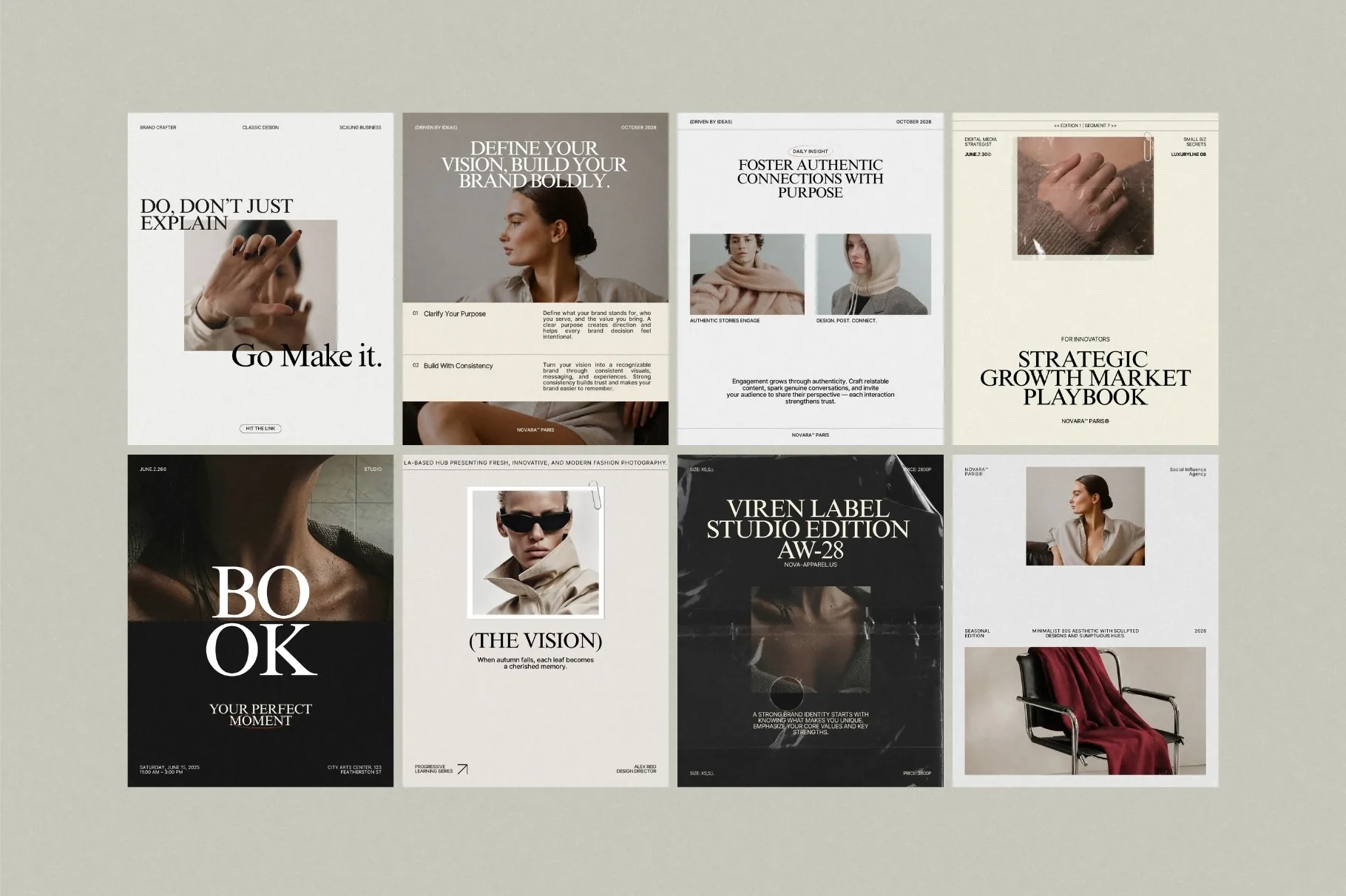 ZUNO Instagram Posts Kit showcasing a collection of modern post layouts for promotions, products, lifestyle content, and Instagram branding.